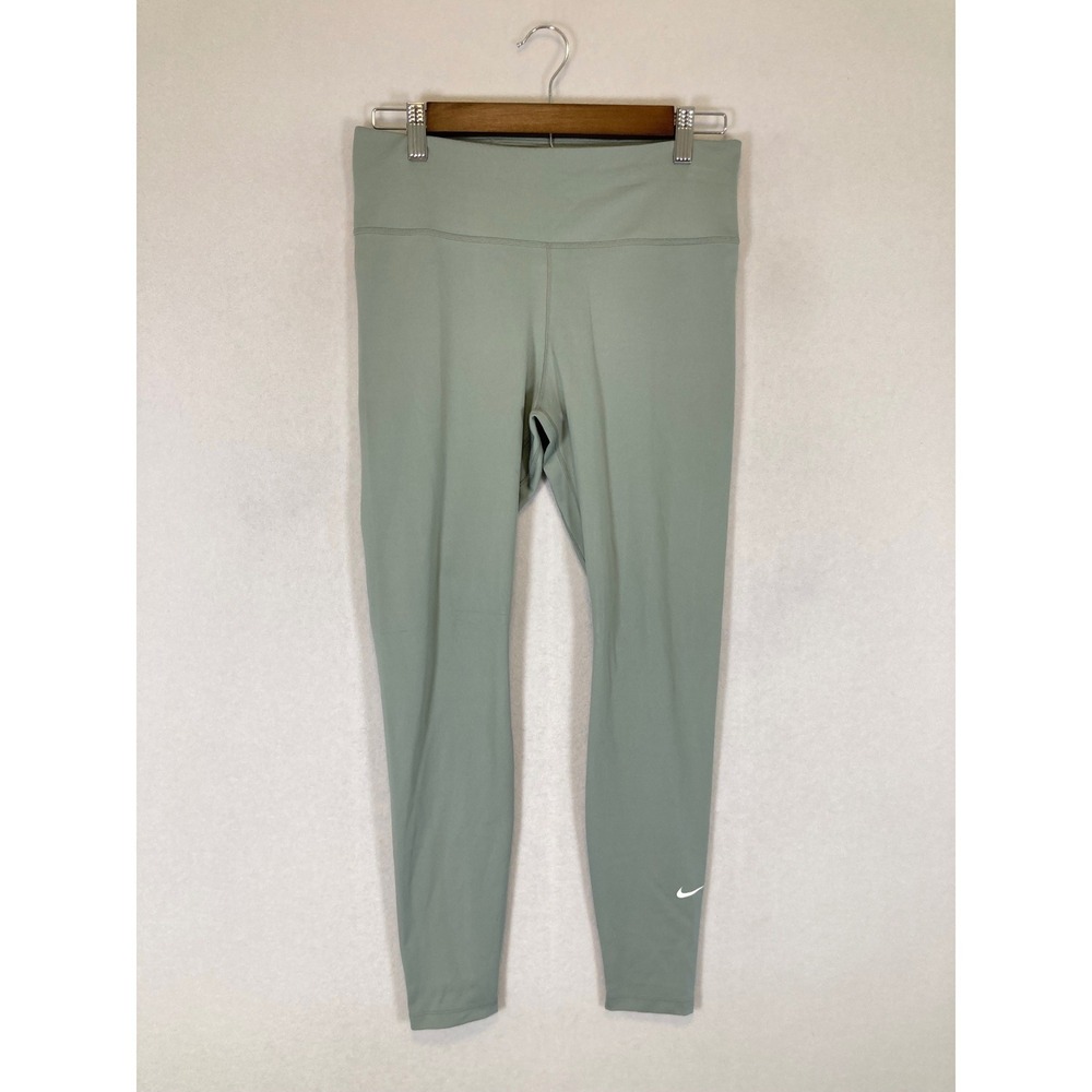 Athleisure Nike Women Medium Sage Green Dri-FIT High Rise Performance Leggings